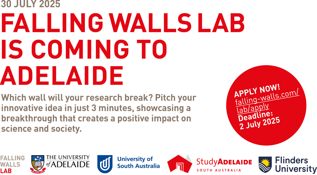 Falling Walls Lab is coming to Adelaide 30 July 2025