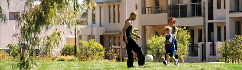 More than 150 residents live in Lochiel Park, 8km north-east of Adelaide&rsquo;s CBD, which is a demonstration project for sustainable living.