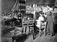 Students at the School of Design School of Art 1856