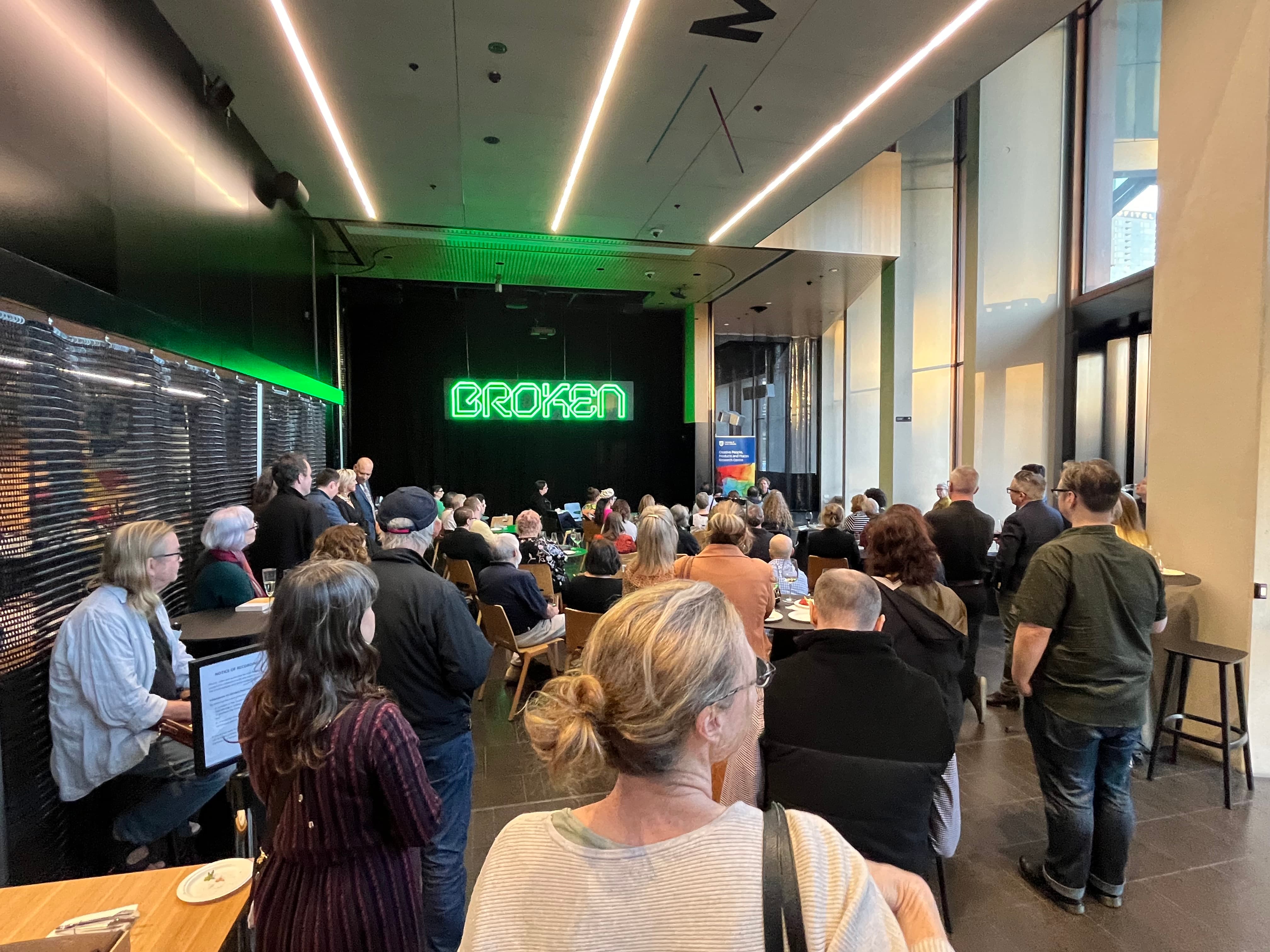 Book launch at MOD gallery foyer