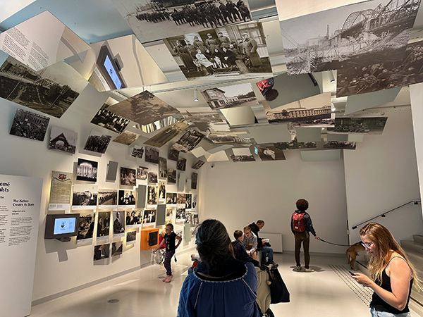 Inside the Museum of Occupation in Riga exhibition.