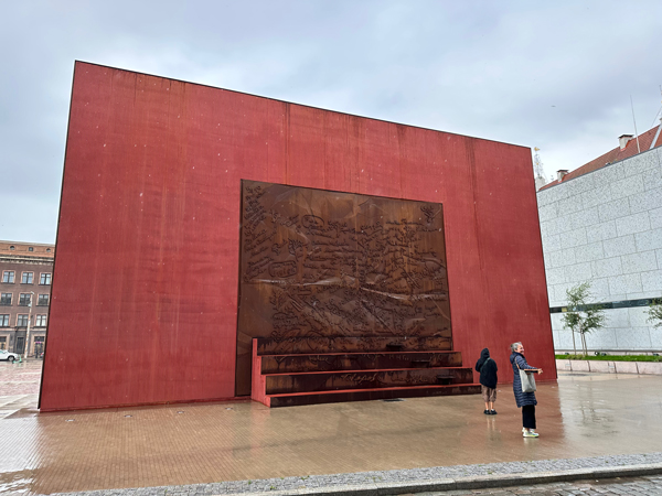 A new outside memorial to the victims of the Soviet occupation at Latvia’s Museum of Occupation in Riga.