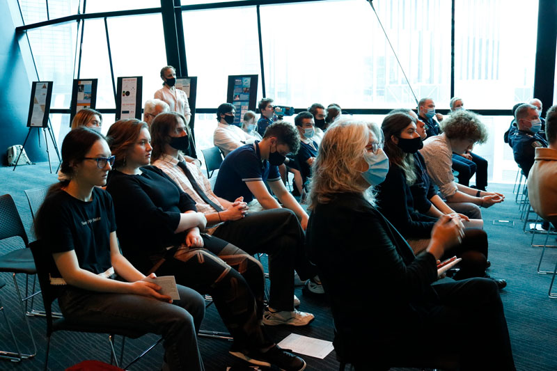 Students sitting and listening to a lecture