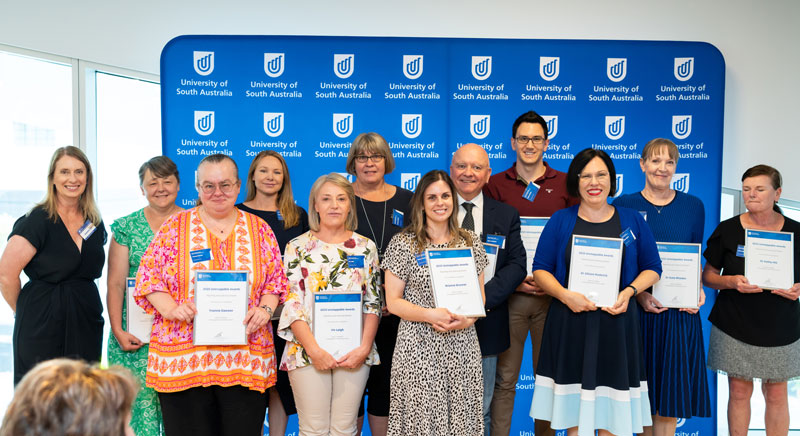 Allison Roderick, Mr Glenn McMahon, Mrs Brianne Brunner, Ms Annabel Axford, Mr Clinton Fildes, Dr Kate Rhodes, Dr Kathy Hill, Mrs Kirsty Baker, Miss Terry Friebe, Ms Viv Leigh, Mrs Yvonne Dawson, Verity Pearson-Dennett &ndash; SA Health, Alexandra Totani &ndash; SA Health and Gina Makris &ndash; SA Health (team)&nbsp; ꓲ&nbsp; UniSA Clinical & Health Sciences