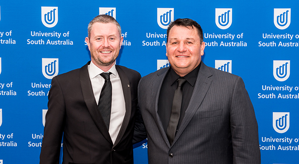 Professor David Lloyd with Dr James Charles