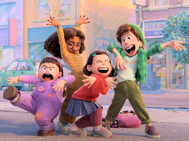 : A vibrant still from Pixar&rsquo;s new heart-warming smash &lsquo;Turning Red&rsquo;.