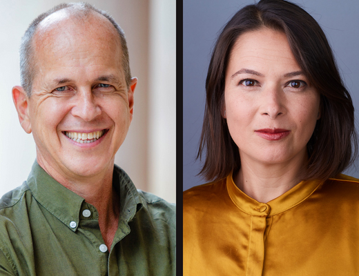 Professor Peter Greste with Elaine Pearson