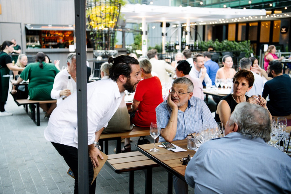 People eating al fresco