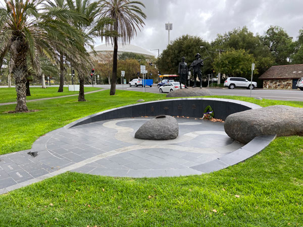 The site of the memorial, next to Torrens Parade Ground, is significant for its longstanding  Kaurna associations (by Karrawirraparri, ‘red gum forest river’) and its military associations, which date back to the colonial period.