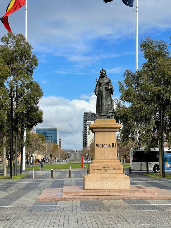 Queen Victoria Statue from Victoria Square: Artist and researcher James Tylor says Queen Victoria reflects a culture that invaded South Australia and a hierarchical system that put Aboriginal people at the bottom.