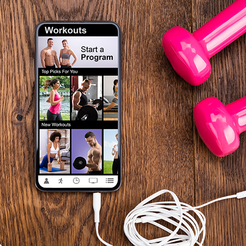 Health apps on a mobile phone