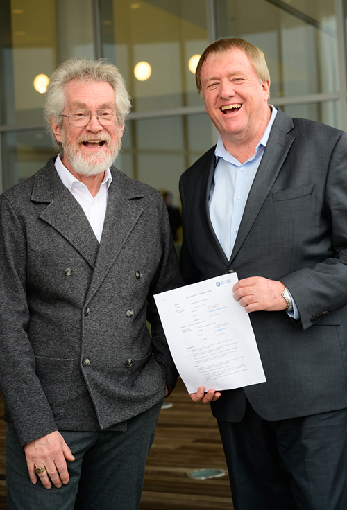 MIT Media Lab Entrepreneurship Program Director Professor Alex "Sandy" Pentland and UniSA&rsquo;s Professor Brenton Dansie