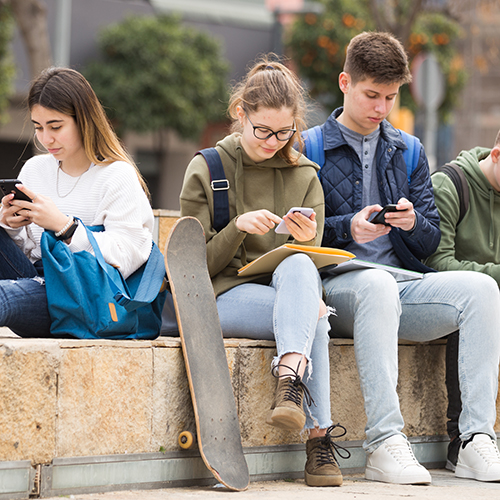 teens on phones