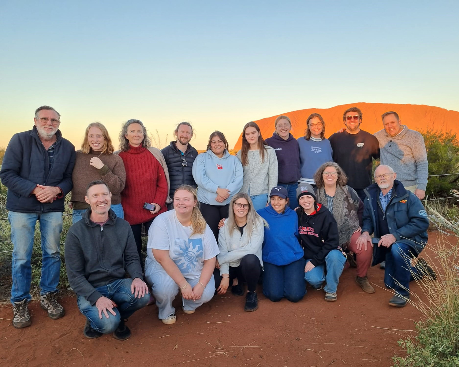 UniSA teachers and team at Yulara