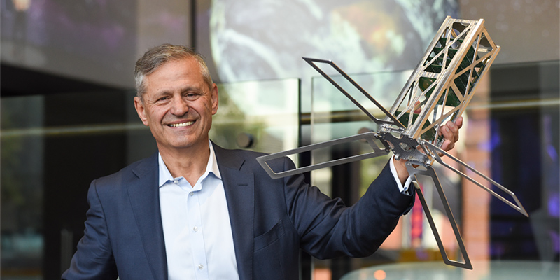 Bid Leader and SmartSat CEO designate, UniSA&rsquo;s Professor Andy Koronios, says the CRC will be a game changer for Australia&rsquo;s space economy. Photo by Catherine Leo