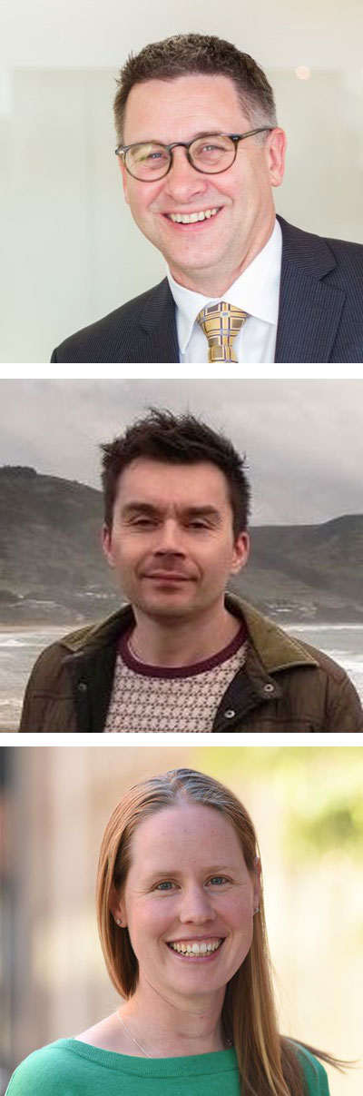 Associate Professor Allan O&rsquo;Connor, Professor Craig Batty and Dr Sarah Wallwork