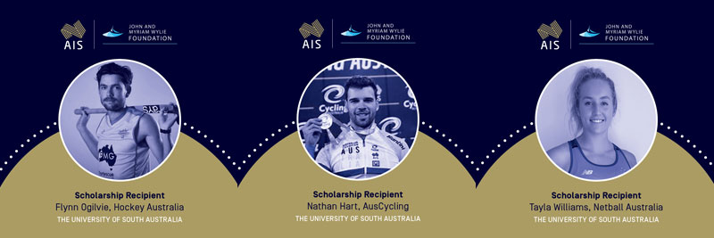 The University&rsquo;s successful recipients include Medical Sonography student and hockey player Flynn Ogilvie; Outdoor and Environmental Leadership student and cyclist Nathan Hart; and Exercise and Sport Science/Nutrition and Food Science student and netballer Tayla Williams. &nbsp;