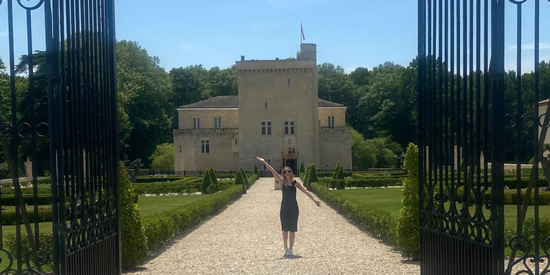 Emily on tour in Bordeaux during her exchange to France.