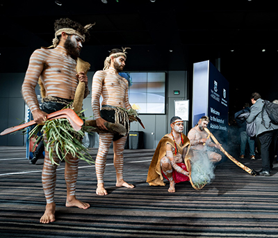 The launch of the new Adelaide University logo.