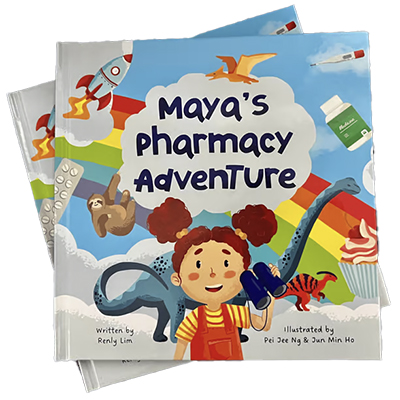 Book cover: Maya&rsquo;s Pharmacy Adventure